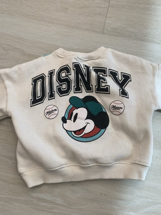 Zara Other - Disney/Zara Mickey Mouse Sweatshirt Cream Baby 12-18M
